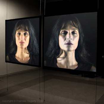 Frances Hegarty 'Auto Portrait #3' video installation 2000
